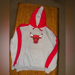 NBA Gray and Red Chicago Bulls Hoodie